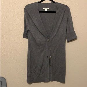 Grey short sleeve banana republic cardigan